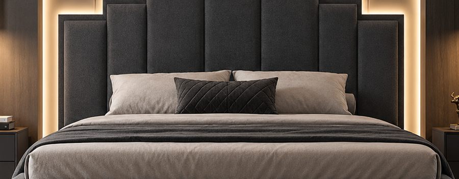 Urban Step Bed upholstered designer bed