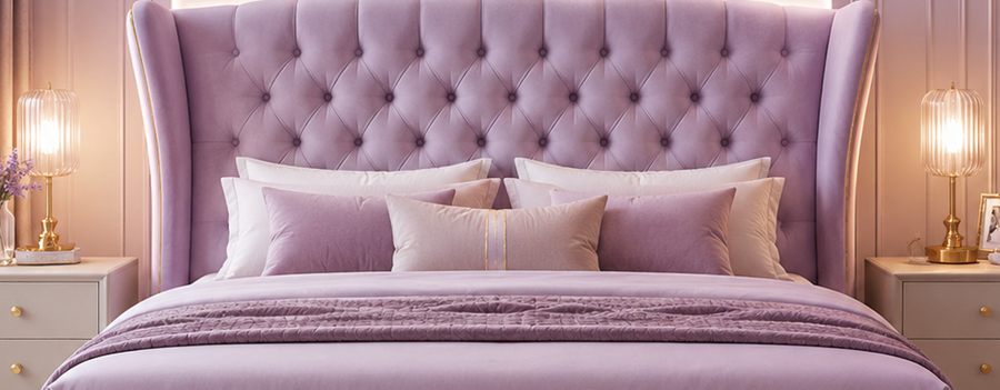 Lavender Dream Bed upholstered designer bed