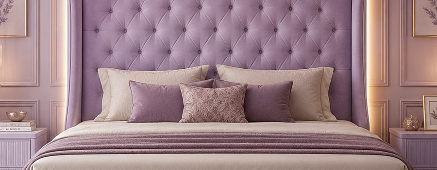 Lavender Royale Bed upholstered designer bed