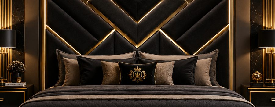 Royal Onyx Bed upholstered designer bed