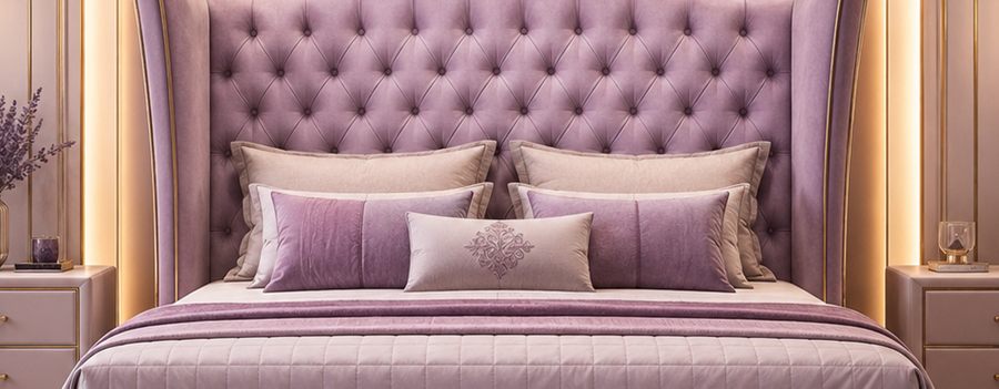 Lavender Crest Bed upholstered designer bed