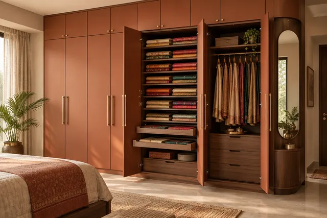 Saree Terracotta — AI-assisted Wardrobes concept
