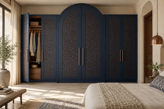 Indigo Jaali — AI-assisted Wardrobes concept