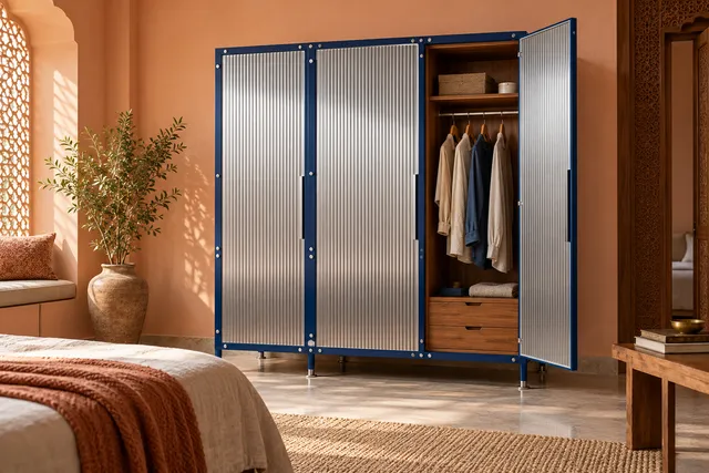 Ribbed Aluminium — AI-assisted Wardrobes concept