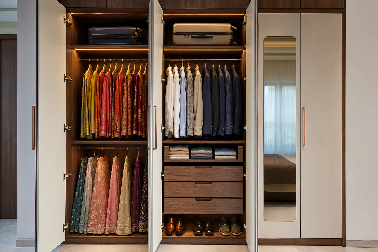 Custom wardrobe internal storage